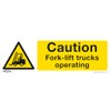 Sealey SS44P1 Caution Fork-Lift Trucks - Warning Sign - Hard