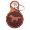 Samunshi® Leather Keyring with Engraving with Various Motifs Gifts Made