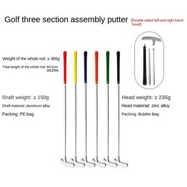 Golf Club Detachable Three-Section Combination Putter Golf Aluminum Alloy Left and Right Hand Men Gift Putter - Color: Orange (Left and Right Handspi
