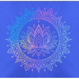 Cushion Cover - Yoga - Cushion - Lotus Flower Spiritual Meditation Mandala Pilates Lotus Relaxation - 50 x 50 cm - Light Blue - Yoga Cushion Covers Gifts Fans for - Gurli Cushion Cover
