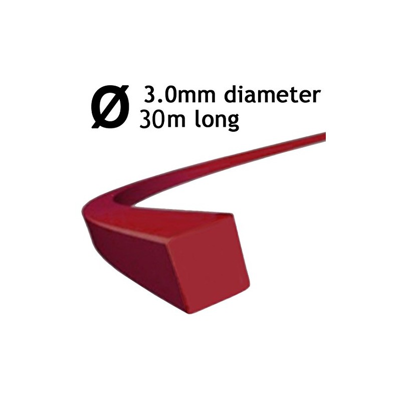 SPARES2GO Square 3.0mm Diameter 2 x 15m Strimmer Trimmer Brush