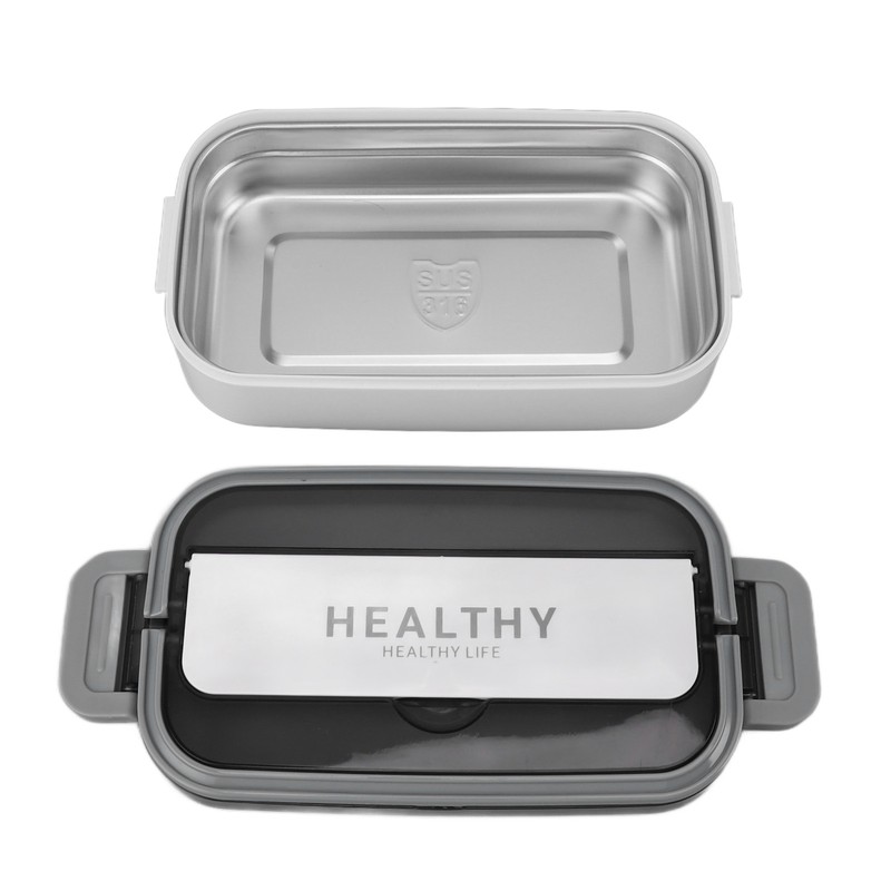 Bento Lunch Box 316 Stainless Steel 700ml Capacity Leakproof Microwave