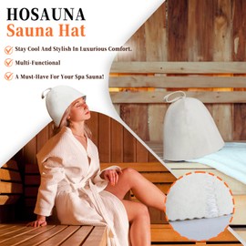Sauna Hat, Natural Wool Sauna Hats for Men and Women, Sheep Hat Bath Cap Water Absorbent High Temperature Resistant Heat Insulation, Comfortable, Breathable, Handmade, Sizes for Men, Women and Seniors