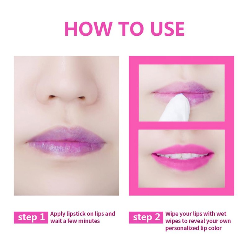 6 Color Lipstick Color Changing Lipstick Lip Stain Long Lasting