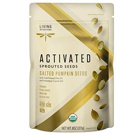 Living Intentions Organic Sprouted Pumpkin Seeds: Salted – NonGMO – Gluten Free – Vegan –Kosher – Paleo - 8 Ounce Unit