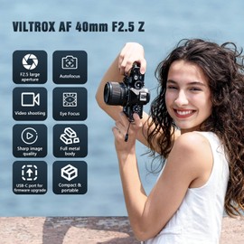 VILTROX 40mm F2.5 Z Mount Lens, AF 40mm f/2.5 Full Frame Large Aperture Lens for Nikon Z Mount Z5 Z6 Z6II Z7 Z7II Z8 Z9 Z30 Z50 Zfc Zf