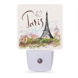 Eiffel Tower Night Light,Paris Tower Night Lights Plug into Wall Dusk to Dawn Sensor Led Lamp for Women Men,Led Lights for Stairway/Hallway/Bedroom,0.5W