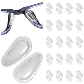 Eyeglass Nose Pads, Super Sticky Anti Slip Nose Pads for Glasses with Air Chamber (20 Clear Pairs)