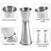 2pcs 2oz & 1oz Dual Jigger for Bartending, Stainless Steel