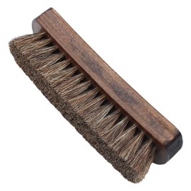 1 x shoe brush made of horsehair, gloss brush, shoe brush leather, horsehair brush, shoe cleaning brush, horse hair brush, wooden handle, for shoe polishing brush shoe care polishing