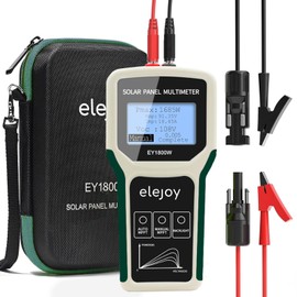 EY-1800W Solar Panel Tester MPPT Photovoltaic Panel Multimeter, Upgraded Measuring Range (5~1800W, 20~120V, 0~60A), Smart MPPT Tools for Testing Solar PV Panel Data and Troubleshooting (EY-1800W)