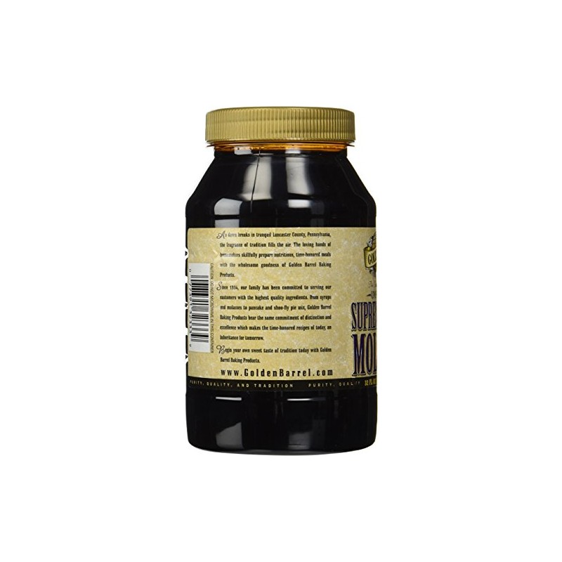 Golden Barrel Unsulphured Supreme Baking/Barbados molasses, 32 Ounce