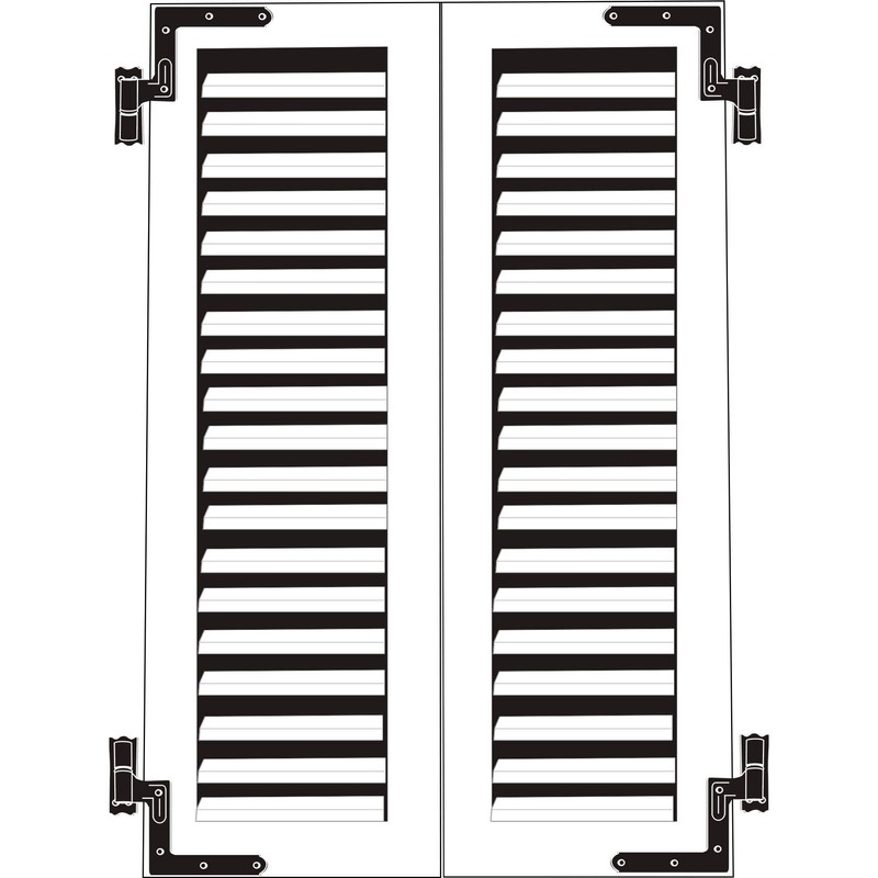 QCAA Steel Blind Shutter Hinge for Wood Frame & Brick,