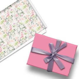 Glick Luxury Flat Wrap, Three Sheets of Double Sided Floral Wrapping Paper, Perfect for Gift Wrapping, Birthday Wrapping Paper, Wrapping Paper for Weddings, Anniversary, 50 x 75cm when open