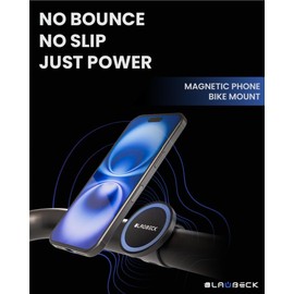 BLAUBECK Gym Bike Mount with Adjustable Straps for Magsafe – Magnetic Phone Holder for Gym Equipment & Golf Push Cart – Compatible with Peloton Accessories – Strong Rear Magnets for Secure Hold