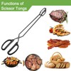 HINMAY 16" Extra Long Scissor Tongs, Stainless Steel Metal Kitchen