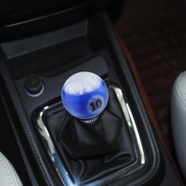 Arenbel No.10 Billiard Car Shifter Lever Knob Round Gear Shift Stick Racing Handles Fit Most Manual Auto Vehicles, Blue