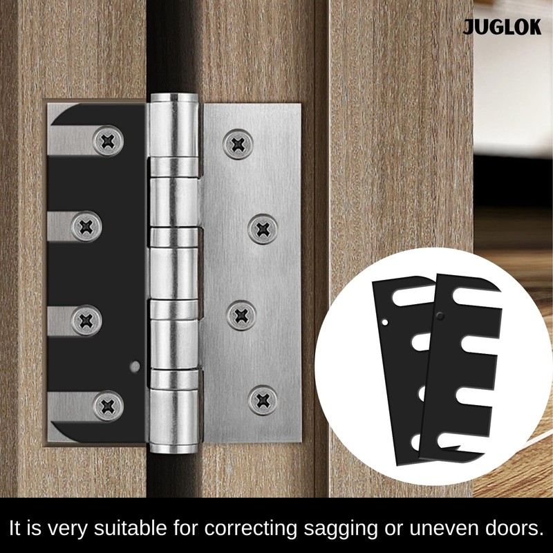 Heavy Duty Door Hinge Shims 12 Pack, High-Strength Metal Hinge