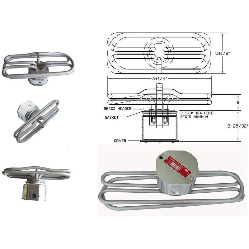 Steam Table and Buffet Table Electric Water Immersion Heater Element