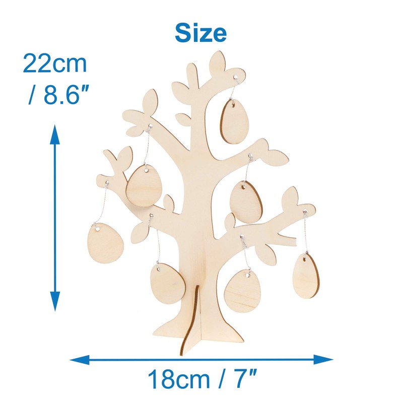 Baker Ross Easter Egg Tree Wooden Kits - Pack of