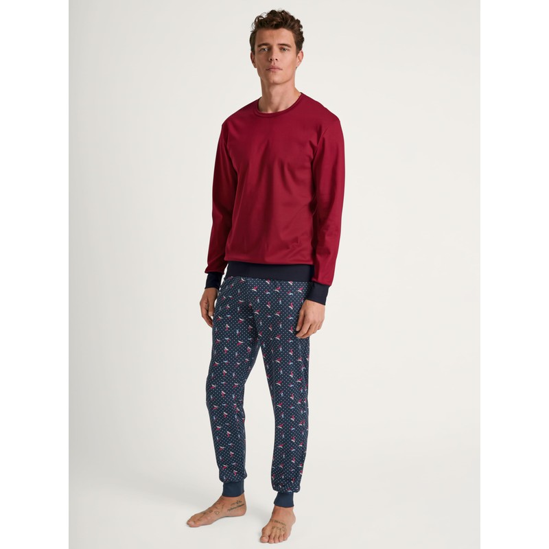 CALIDA Family & Friends Men's Warm Cotton Cuffed Pyjamas with