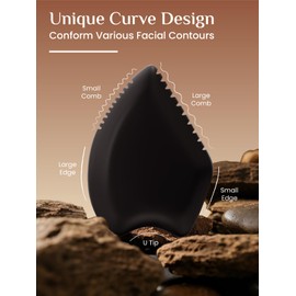 THLHKD Gua Sha Facial Tool: Black Jade Stone Face Gua-Sha Tools, Natural Bian Stones Full Body Massage Tool for Neck/Shoulder/Back/Leg