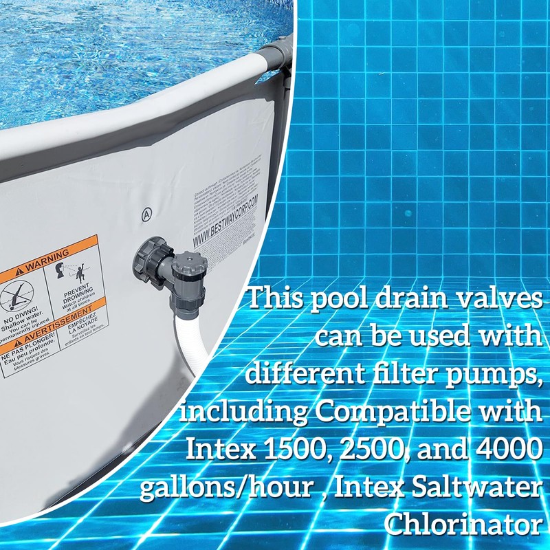 Pool Drain Valve On Off Plunger Compatible with Coleman,Intex,Above Ground