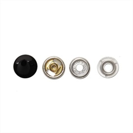 Kiyohara SUN18-54 KIYOHARA Sankoko Dot Buttons, Set of 6, 0.6 inches (15 mm), Black with Hammer