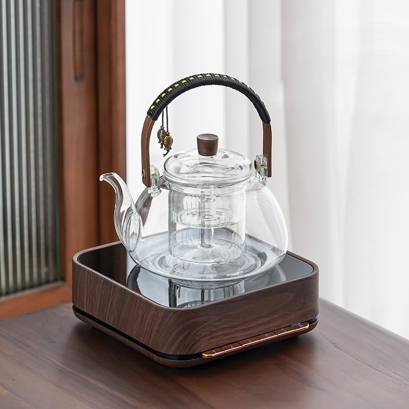 ZENATION Japanese Style 950ml Glass Teapot with Removable Infuser, Stovetop