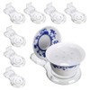 Hipiwe Acrylic Tea Cup Saucer Display Stands Clear Dinnerware Display