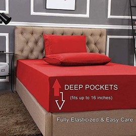 Elegant Comfort 1500 Thread Count Luxury Egyptian Quality Super Soft Wrinkle Free and Fade Resistant 4-Piece Sheet Set, Queen, Gray                   