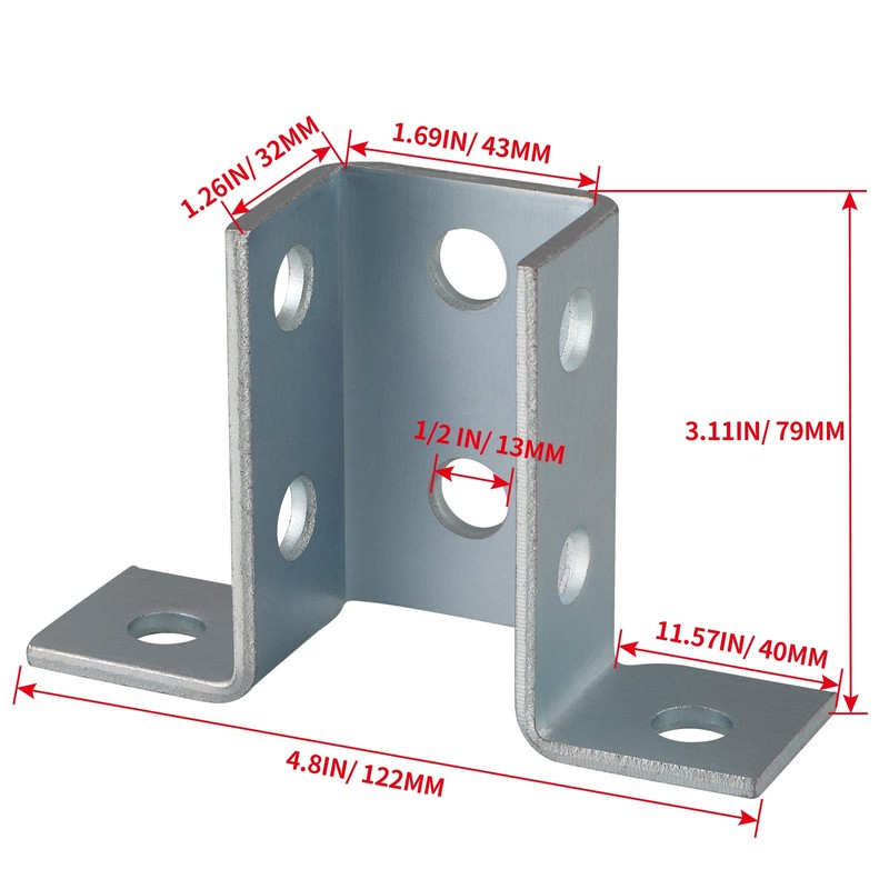 Skelang 4 Pcs Wing Shape 90 Degree Fitting Connector Bracket