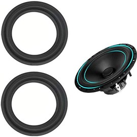 LinaLife 2pcs 8 inch 8" Speaker Foam Surround Repair Kit, 196mm Perforated Rubber Edge Rings Replacement Parts Speaker Repair DIY Speaker Surround Repair Rubber Edge Replacement