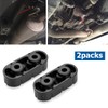 2Pcs Exhaust Muffler Hanger Insulator, 2 Holes Exhaust Rubber Hanger,