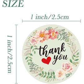 Loty Store 500 Pcs Thank You Stickers for Small Business | Self-Adhesive Stickers with Beautiful Assorted Design | Strong and Durable 1.0 Inch