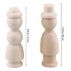 MUKLEI 20 Pack Unfinished Wood Peg Dolls - Female and