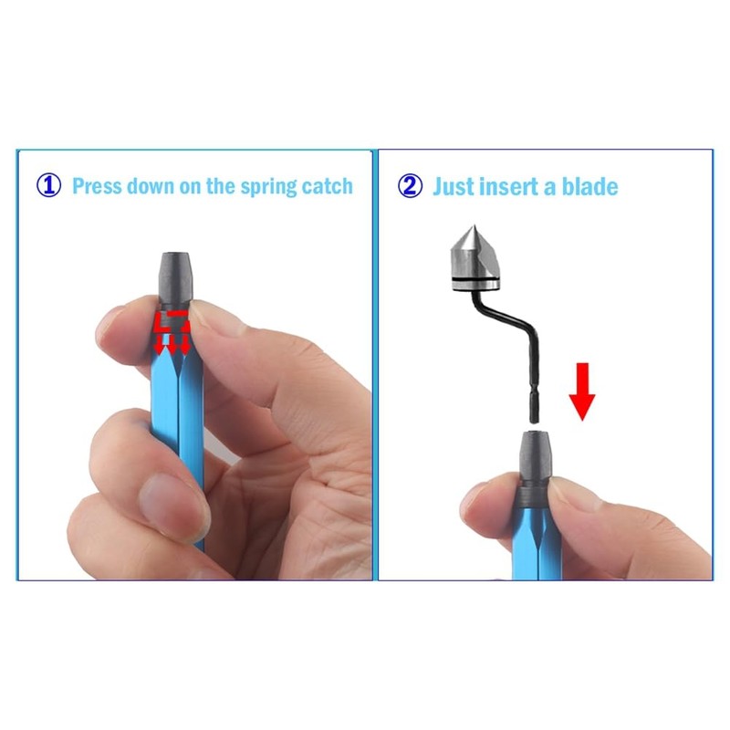 Wisyurt Countersink Blade,Inner Hole Chamfer Deburring Repairing Blade for Wood/Plastic/Steel,