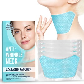UpdateClassic Neck Wrinkle Patches, Moisturizing & Firming Mask for Fine Lines & Sagging Skin, Invisible Hydrogel Pads to Lift & Tighten Neck, Anti-Wrinkle Collagen Pads for Double Chin & Jowls, 5PCS