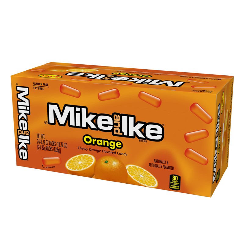 Mike and Ike Orange Candy, 0.78 Ounce Box (Pack of