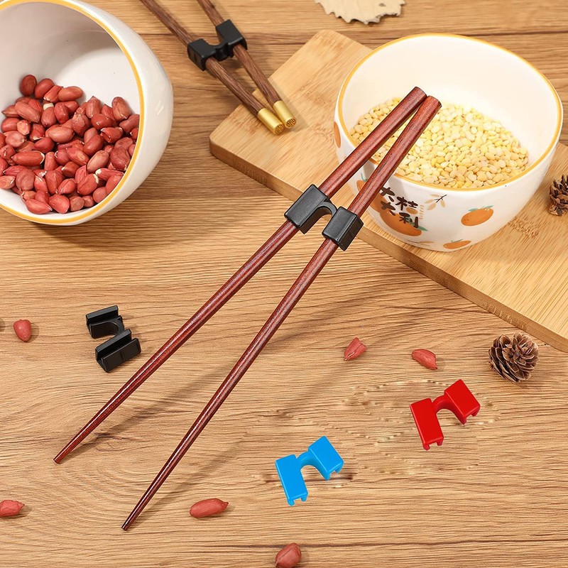 12PCS Chopstick Holder, Chopsticks Hinges Connector, Reusable Chopsticks Aid for