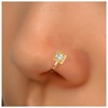 Cimenexe Punk Crystal Nose Ring Gold Square Cz Nose Ring