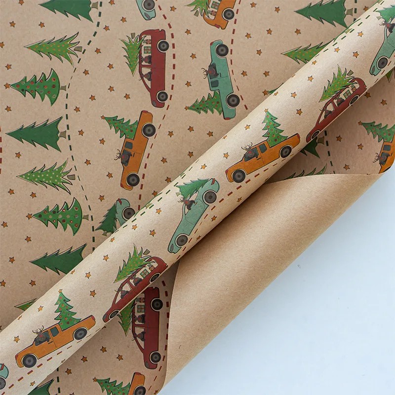 Vintage Kraft Gift Wrapping Paper for Birthdays and Holidays –