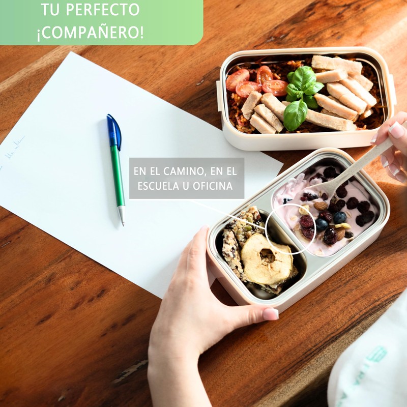 Fiambrera, Aislamiento Caja de Almuerzo de Fugas de 1400 ml,