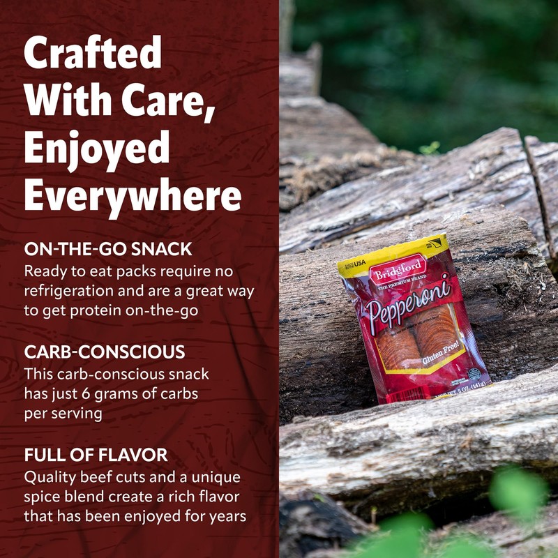 Bridgford Thick Sliced Pepperoni 5 oz Pack of 3 -