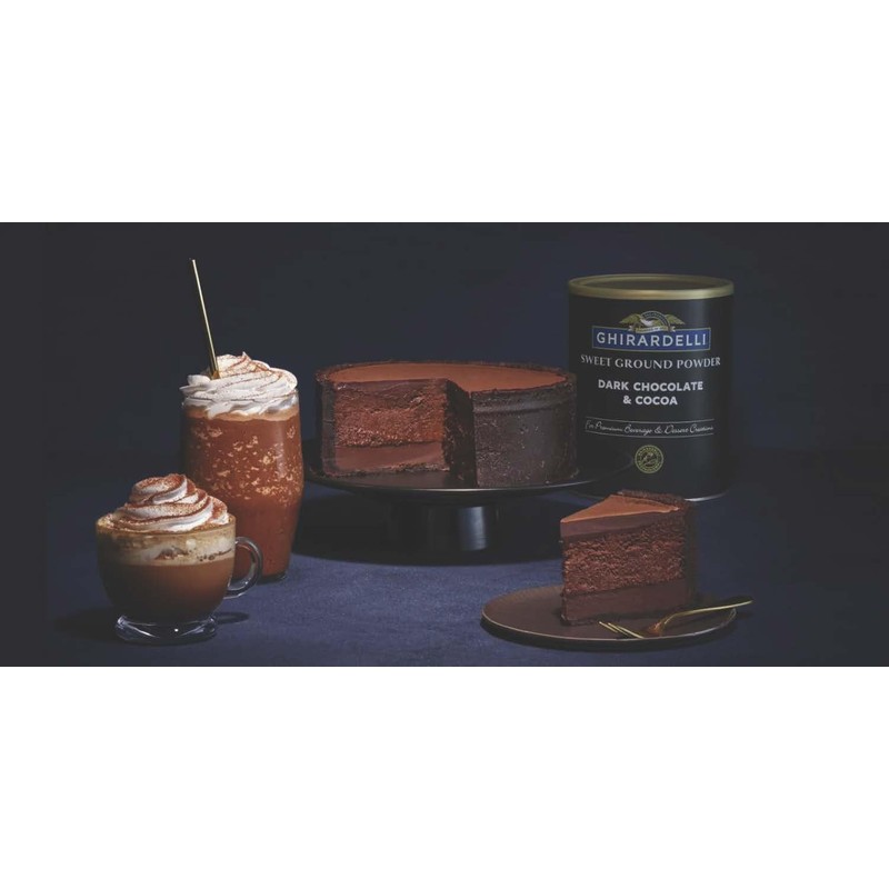 Ghirardelli Dark Chocolate & Cocoa Sweet Ground Powder, 3 lb