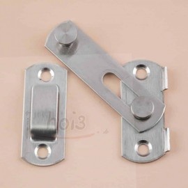 Hoy Stainless Steel Plate Hasp Lock / Hook Latch Door Locking Device 4ea