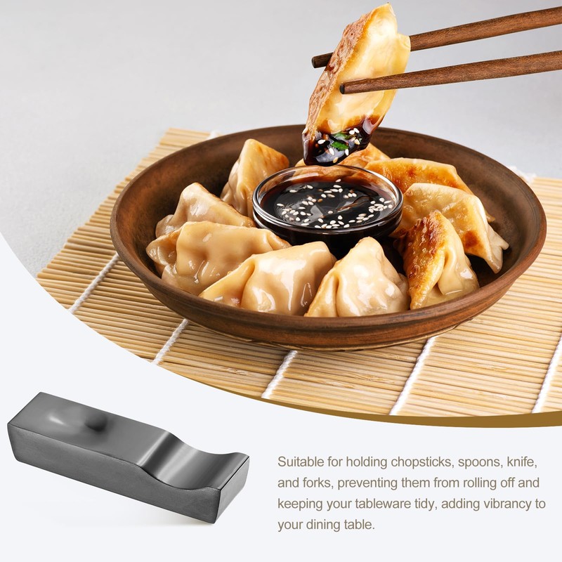 uxcell 4pcs 304 Stainless Steel Chopstick Rest, Multipurpose Cutlery Holder,