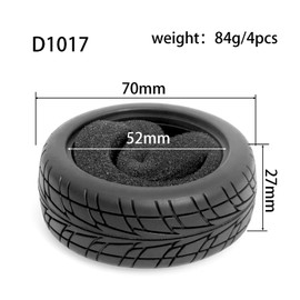 8pcs 1/10 RC Drift Tires 65 * 26mm for On Road Racing Car Drift RC Touring Car (Style D)