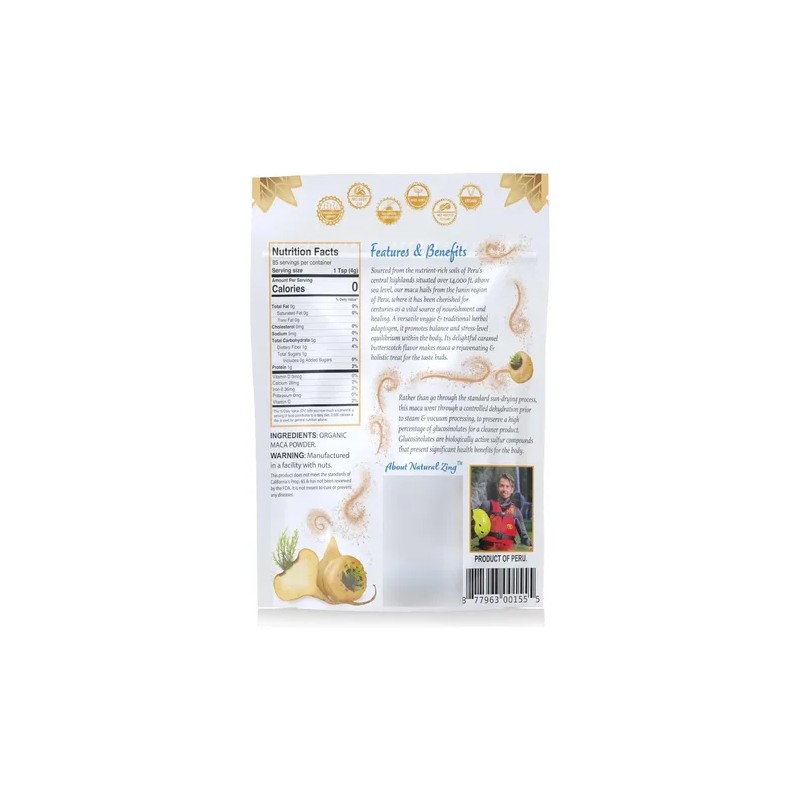 Naturalzing Maca Orgánica Alta En Glucosinolatos 12 Oz