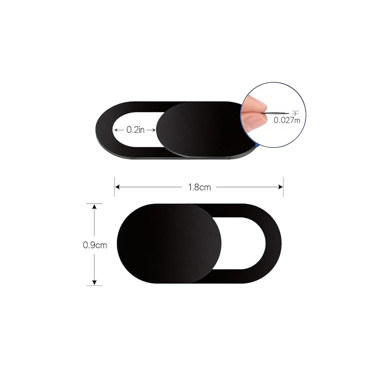 15PCS Webcam Cover, Protección Deslizante de Cámara Web para Privacidad